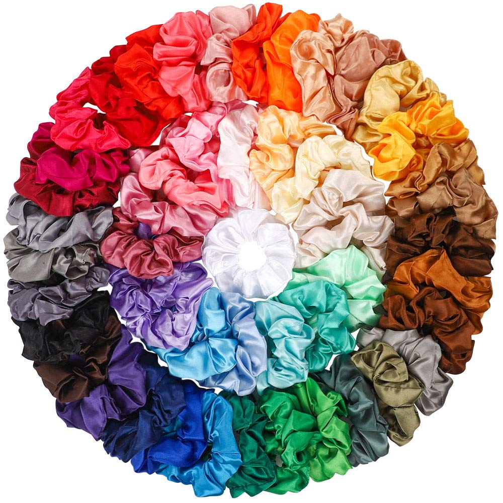 5 Random pieces Multicolor Silk Scrunchie