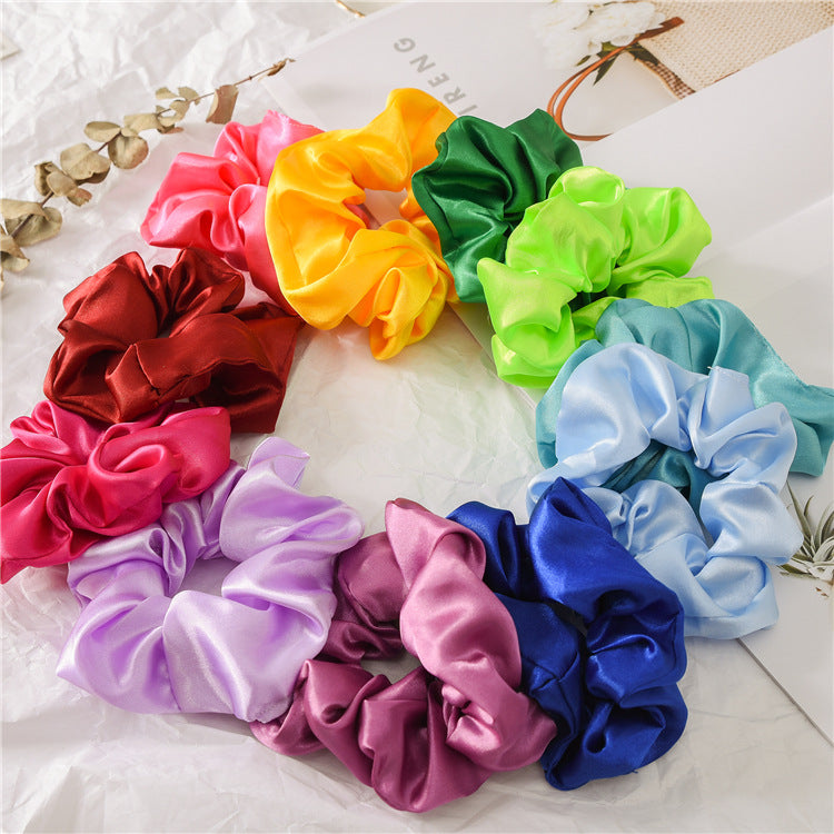 5 Random pieces Multicolor Silk Scrunchie