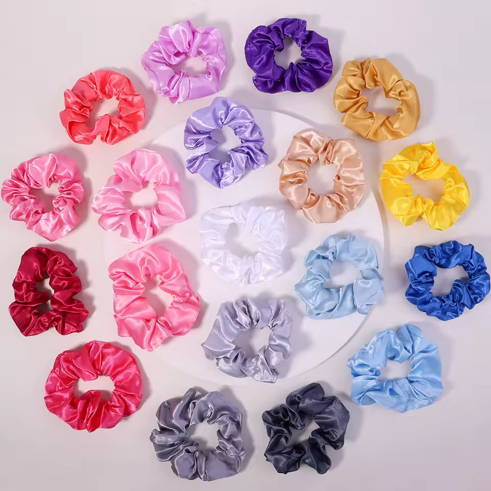 5 Random pieces Multicolor Silk Scrunchie